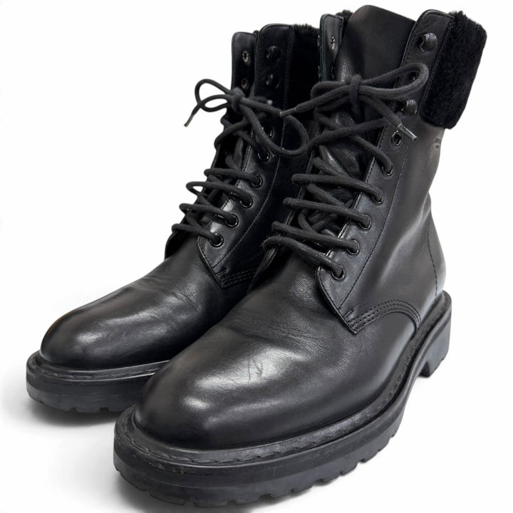 Very Good SAINT LAURENT PARIS boots Ranger Boots black leather mens 40 442329