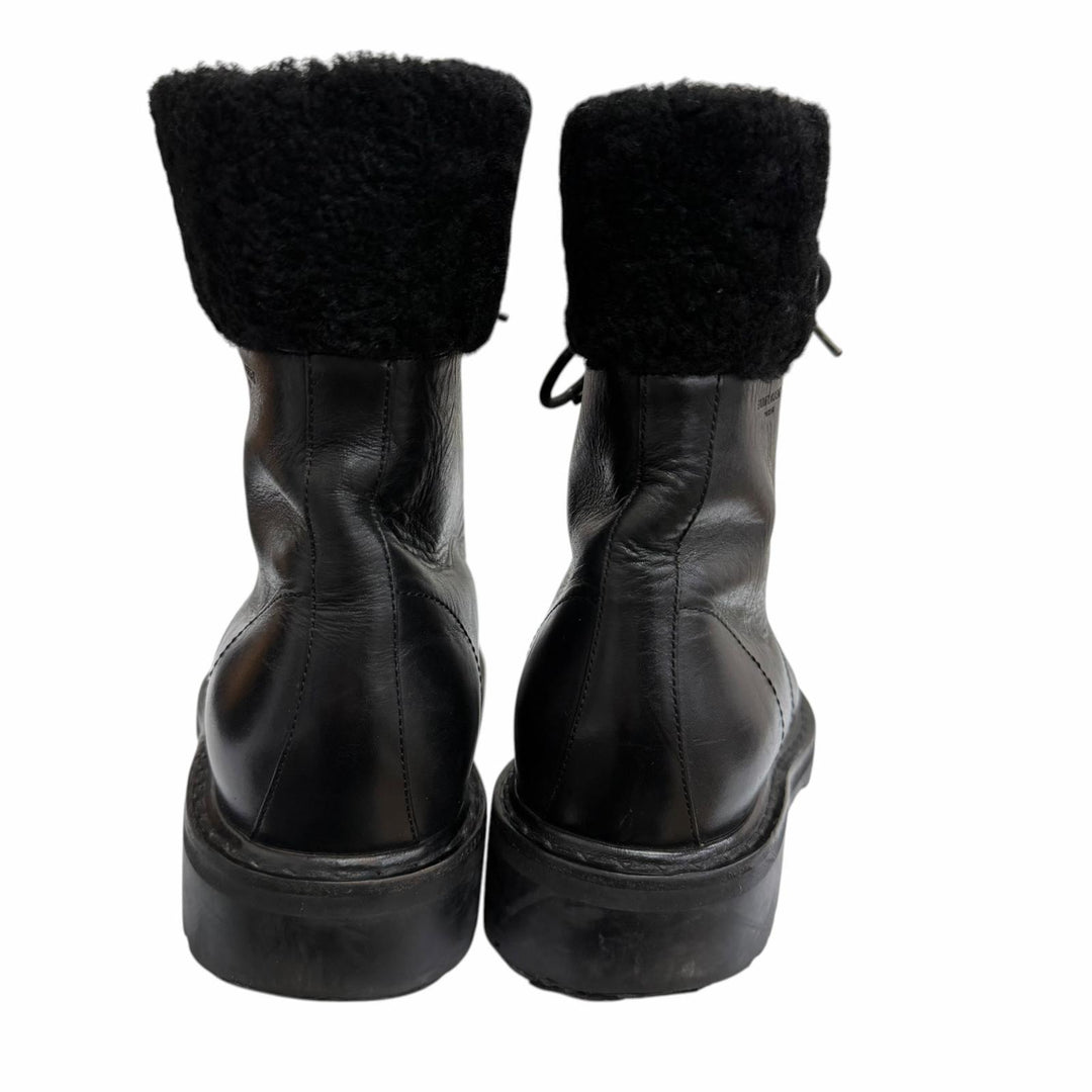 Very Good SAINT LAURENT PARIS boots Ranger Boots black leather mens 40 442329