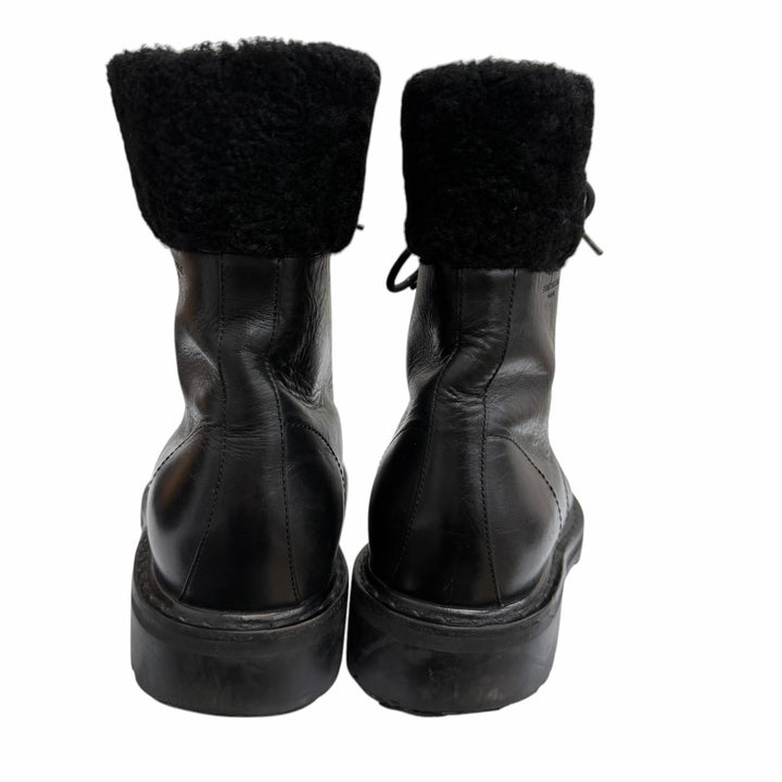 Very Good SAINT LAURENT PARIS boots Ranger Boots black leather mens 40 442329