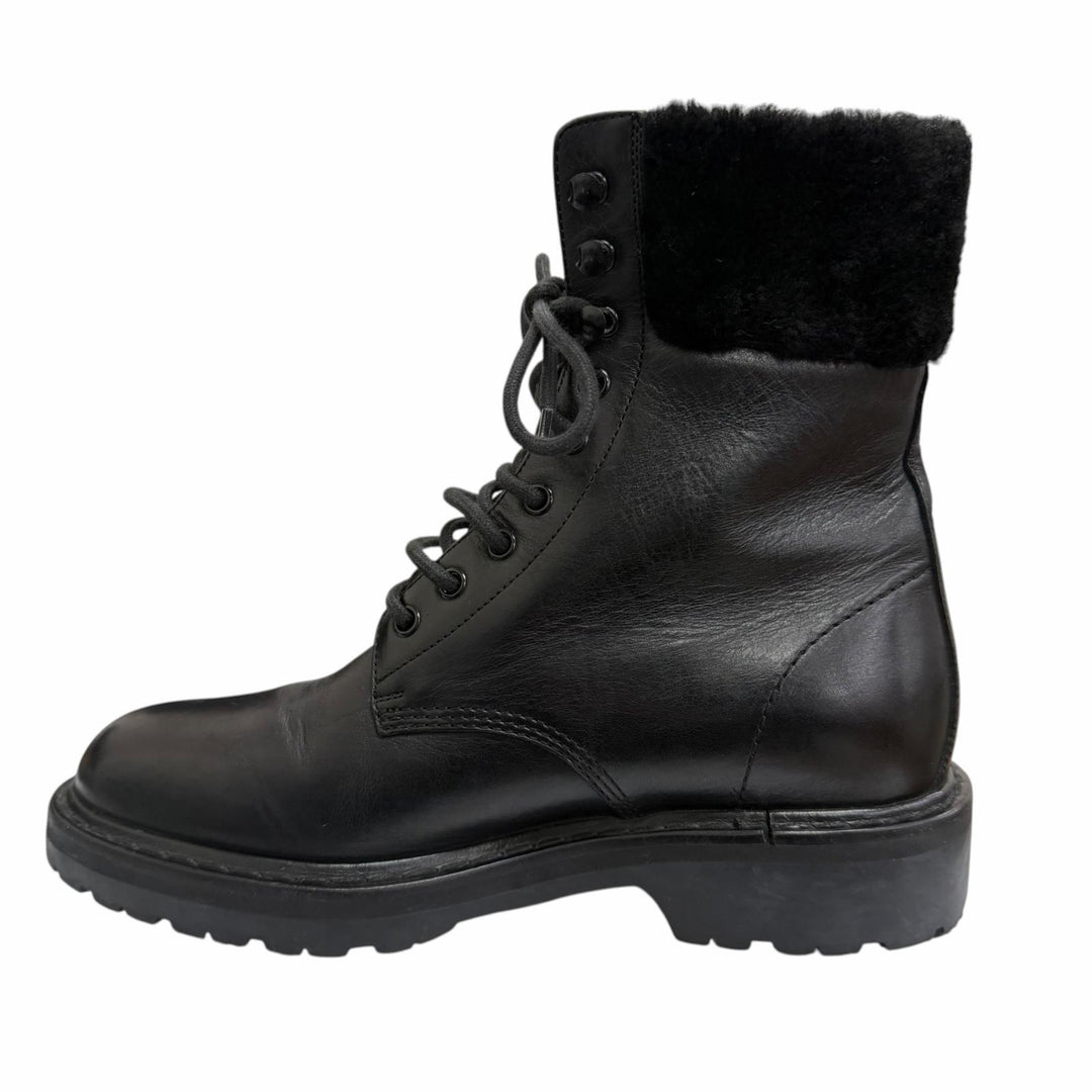 Very Good SAINT LAURENT PARIS boots Ranger Boots black leather mens 40 442329