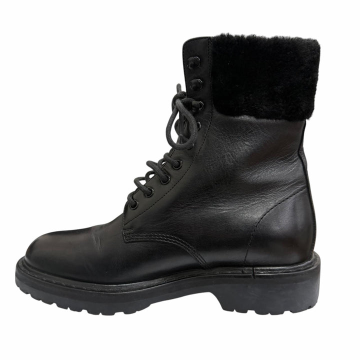Very Good SAINT LAURENT PARIS boots Ranger Boots black leather mens 40 442329