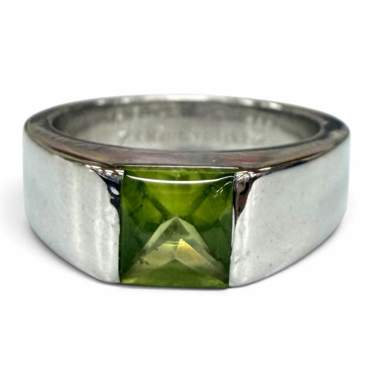 Very Good Cartier Ring ring Tank peridot White gold 750(WG) Women 48