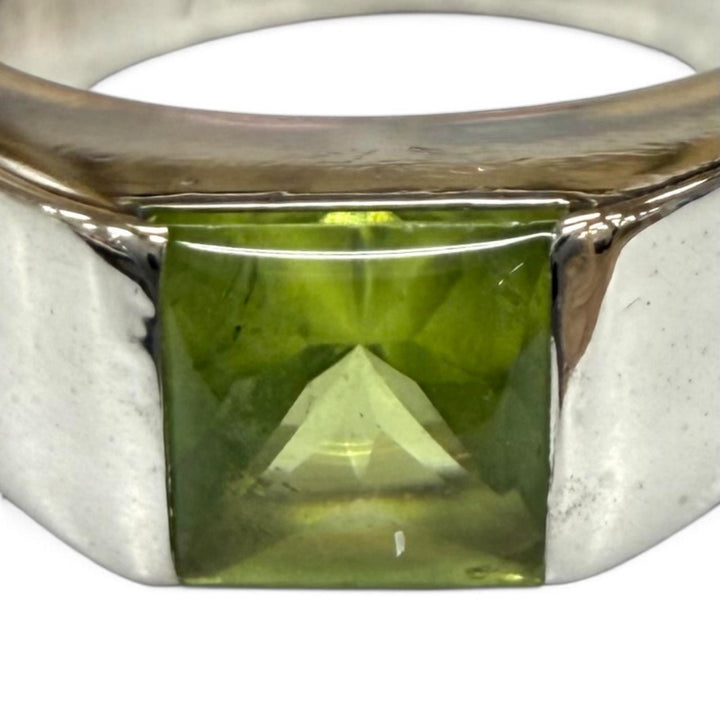Very Good Cartier Ring ring Tank peridot White gold 750(WG) Women 48