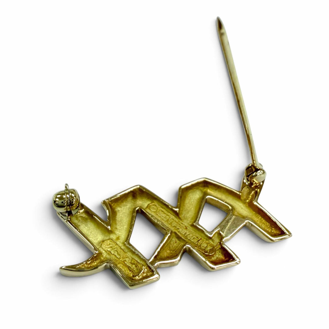 Great TIFFANY&Co. Brooch Kiss Brooch Yellow Gold 18K Women