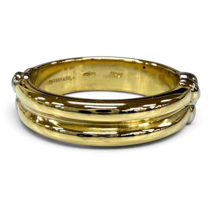 Excellent TIFFANY&Co. Ring ring Signature Sapphire Ruby Yellow Gold 750(YG WG)