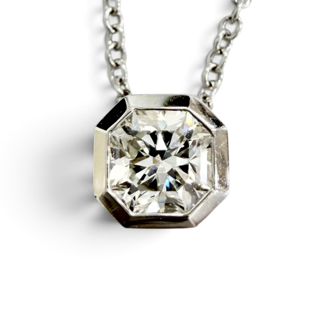 Great TIFFANY&Co. Necklace Lucida Diamond PT750