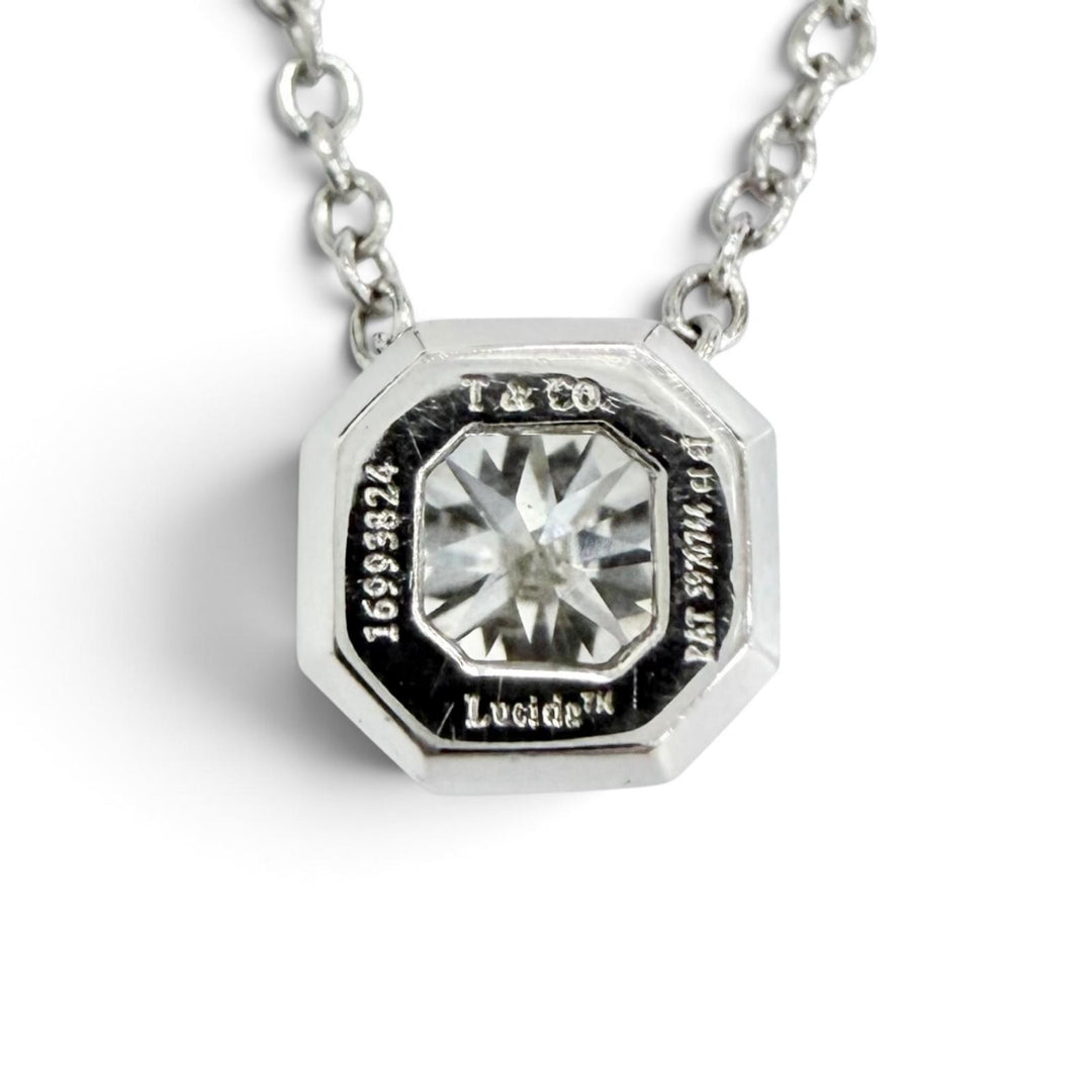 Great TIFFANY&Co. Necklace Lucida Diamond PT750