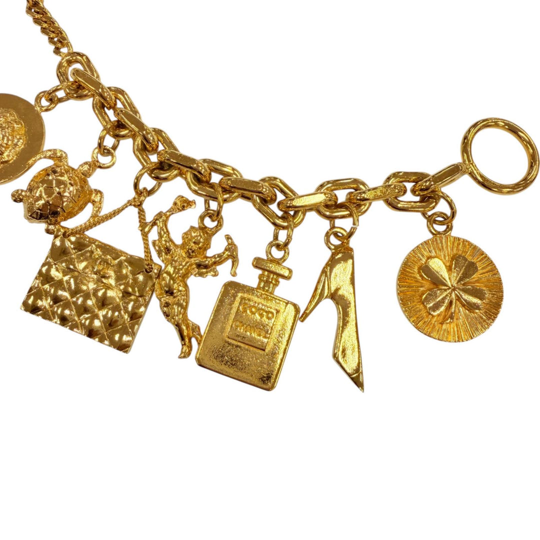 Great CHANEL bracelet Icon Charm 7-Strand Bangle gold metal Women
