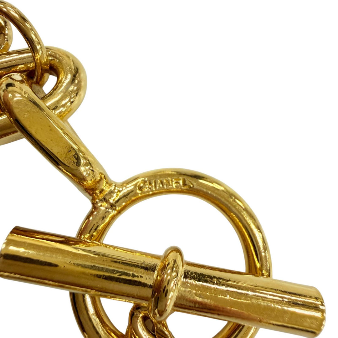 Great CHANEL bracelet Icon Charm 7-Strand Bangle gold metal Women