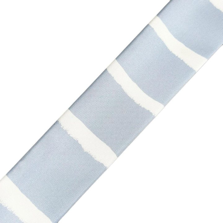 Pristine HERMES scarf border Light blue silk Women