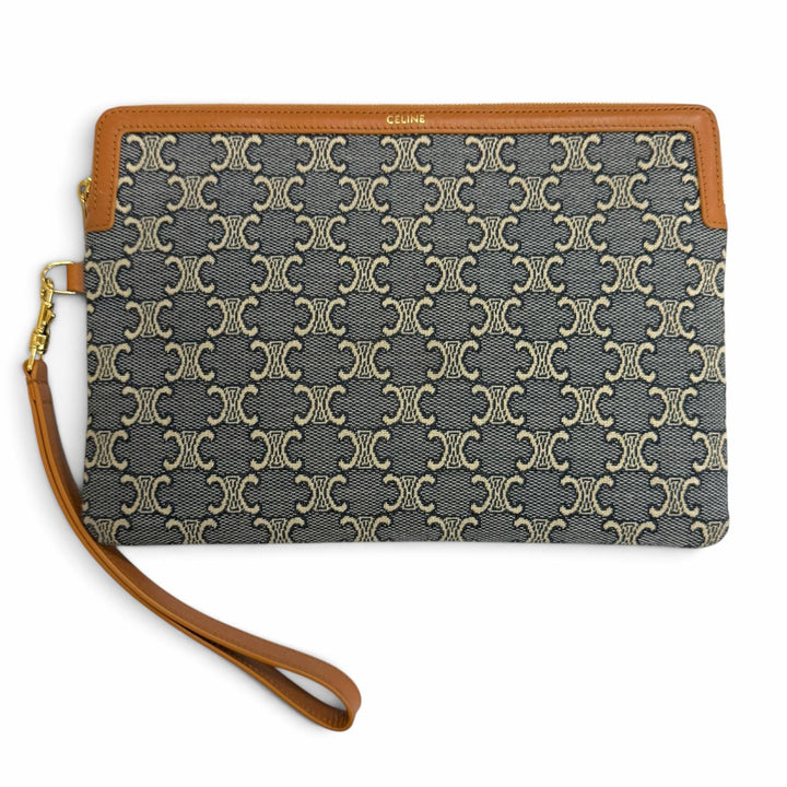 Great CELINE Clutch bag With Strap Cuir Triomphe Small Pouch 10J502GX5.07PM