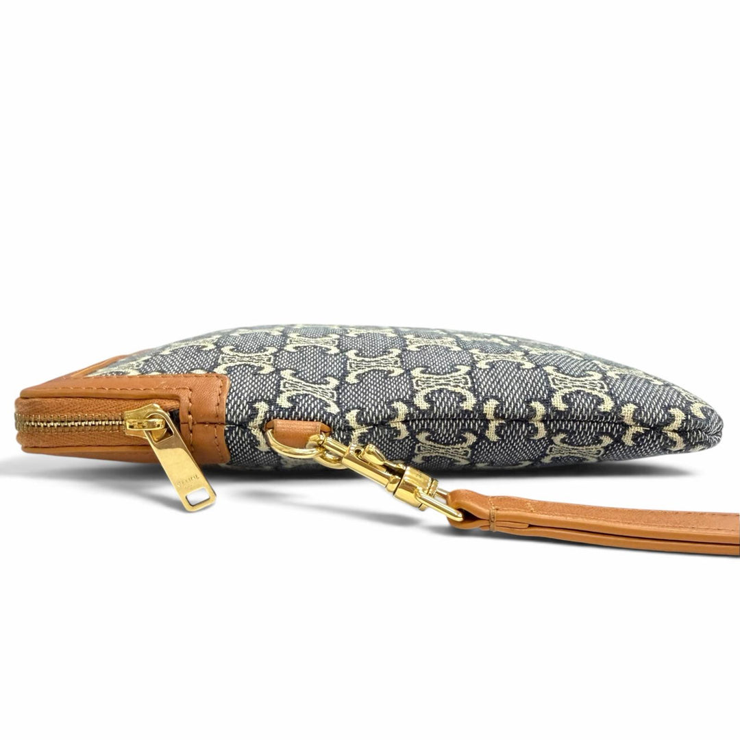 Great CELINE Clutch bag With Strap Cuir Triomphe Small Pouch 10J502GX5.07PM