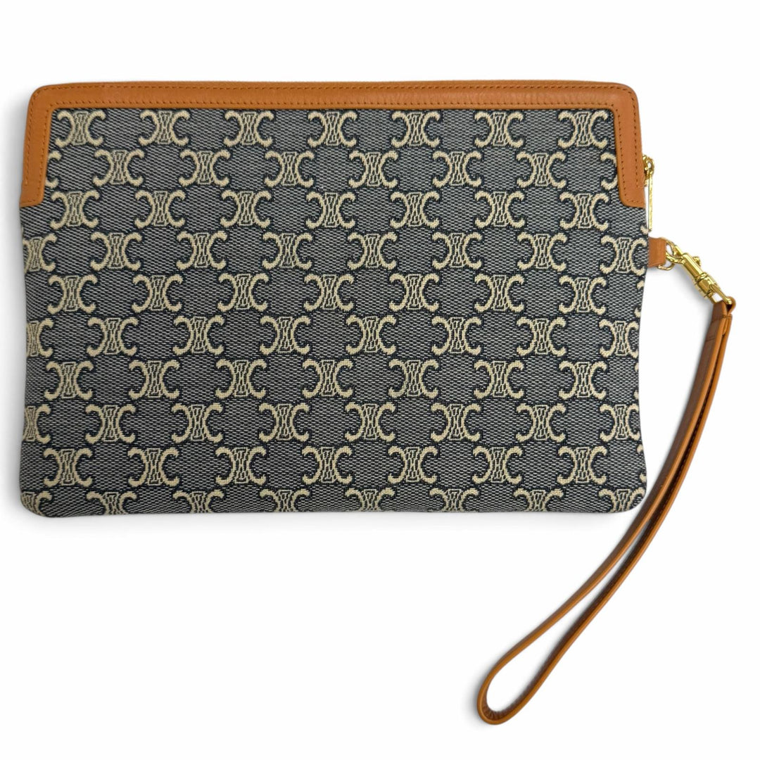 Great CELINE Clutch bag With Strap Cuir Triomphe Small Pouch 10J502GX5.07PM