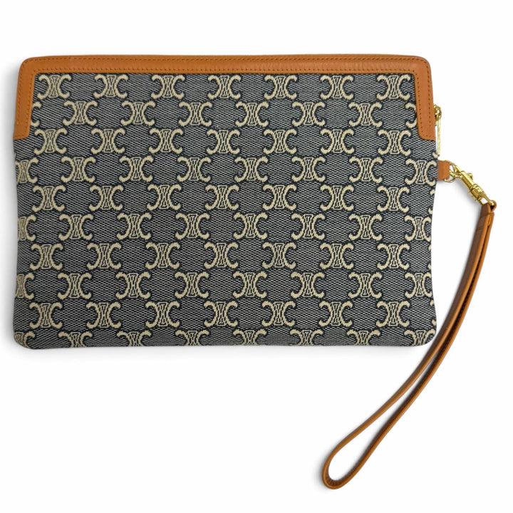 Great CELINE Clutch bag With Strap Cuir Triomphe Small Pouch 10J502GX5.07PM