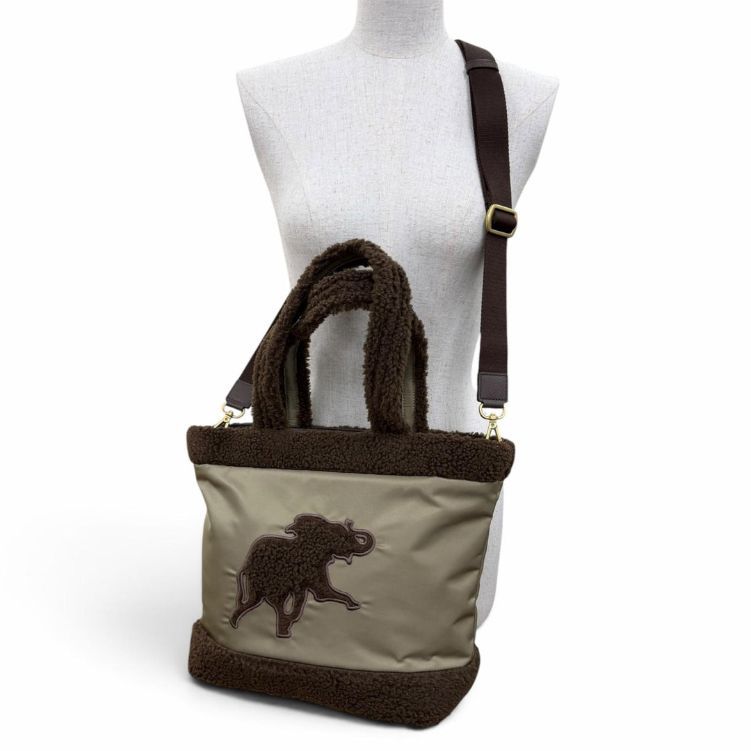 Great HUNTING WORLD Handbag Dolce Boa 2-Way Shoulder Bag khaki Nylon Women