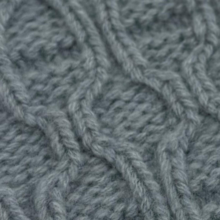 Excellent HERMES gloves Tri Maillon Knit gloves Light blue cashmere mens S