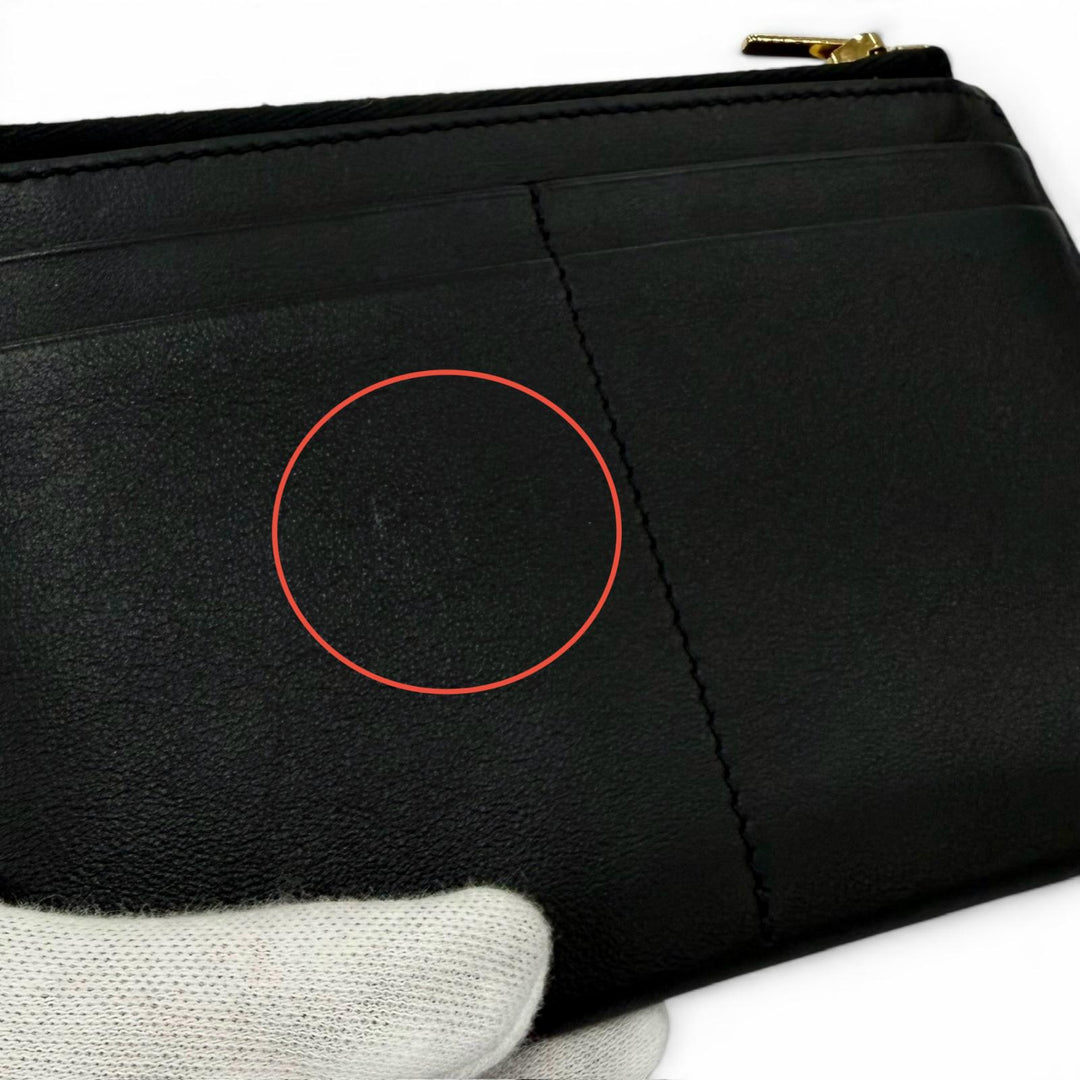 Great BALENCIAGA Card Case Rodeo Large Coin Card Holder black 817716