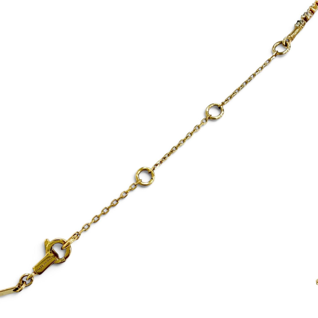 Very Good CELINE Necklace Triomphe Sparkle Rhinestones gold Women
