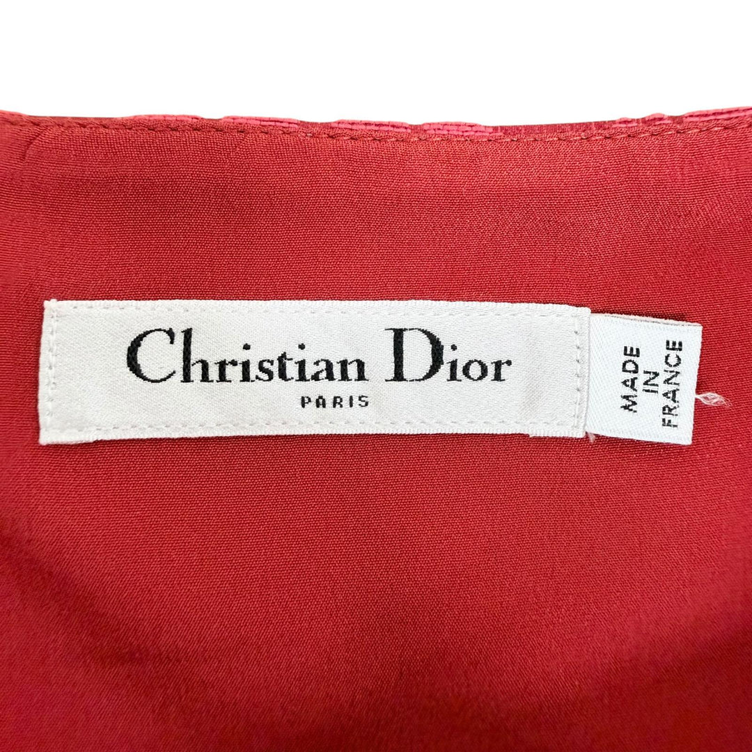 Excellent Christian Dior one piece Red cotton Women 38 311R42A7137