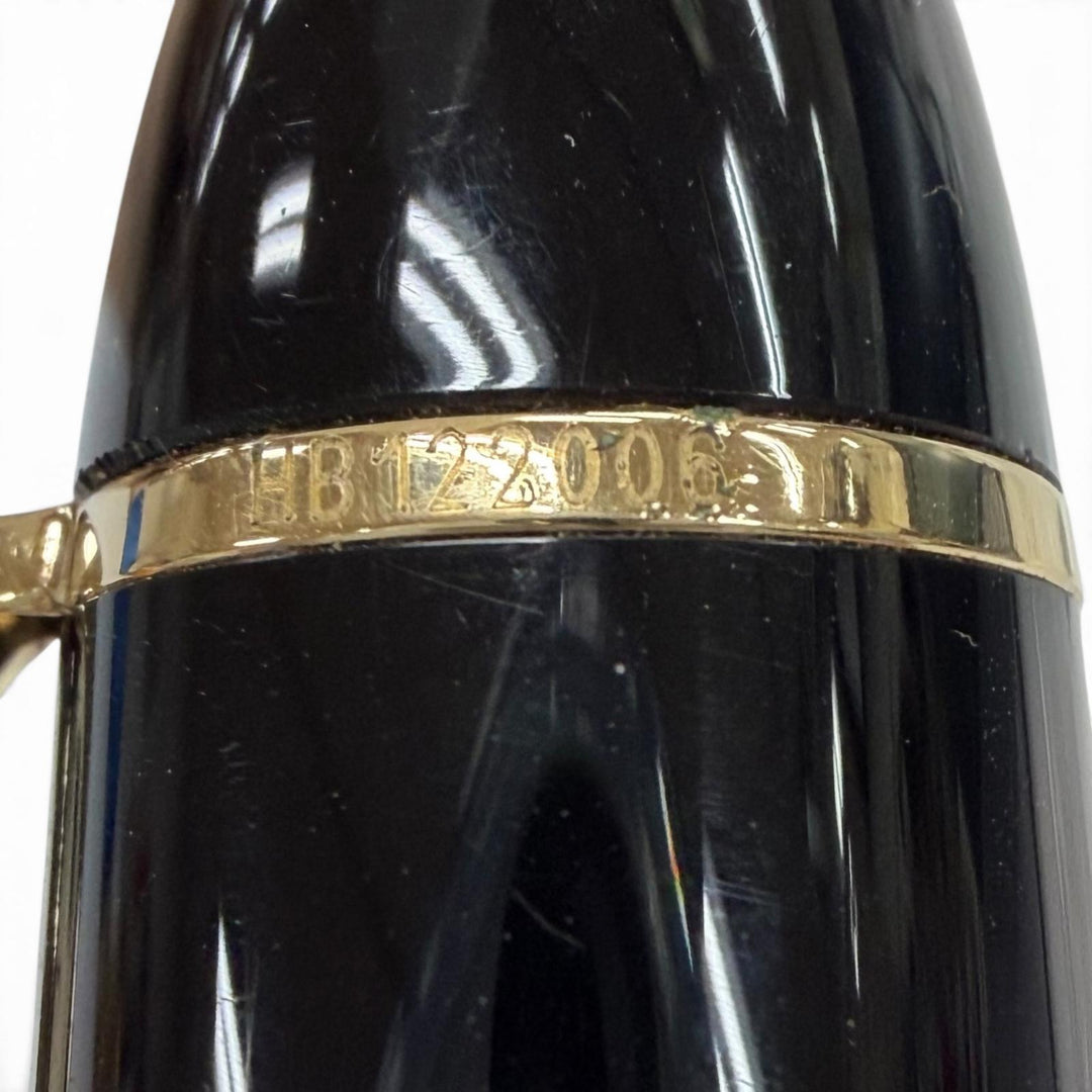 Great MONTBLANC fountain pen Meisterstück 149 Rare White Star black 18K mens