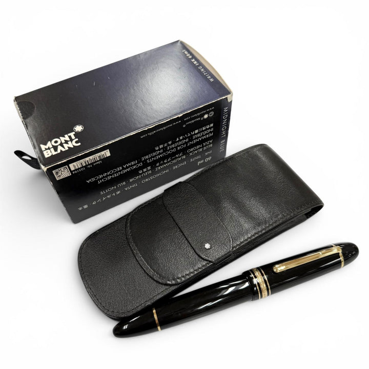 Great MONTBLANC fountain pen Meisterstück 149 Rare White Star black 18K mens