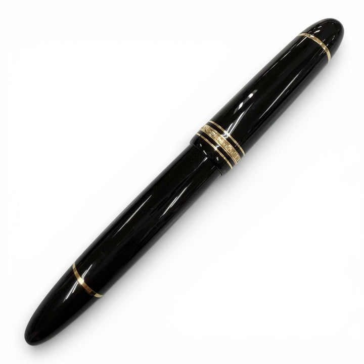 Great MONTBLANC fountain pen Meisterstück 149 Rare White Star black 18K mens