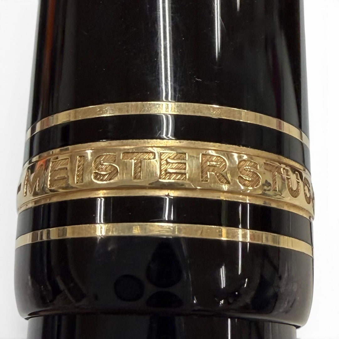 Great MONTBLANC fountain pen Meisterstück 149 Rare White Star black 18K mens