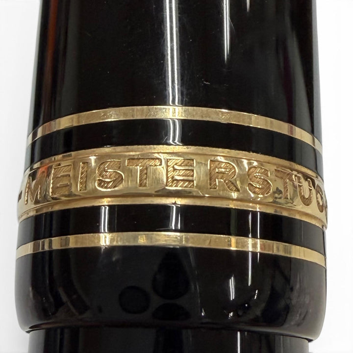 Great MONTBLANC fountain pen Meisterstück 149 Rare White Star black 18K mens