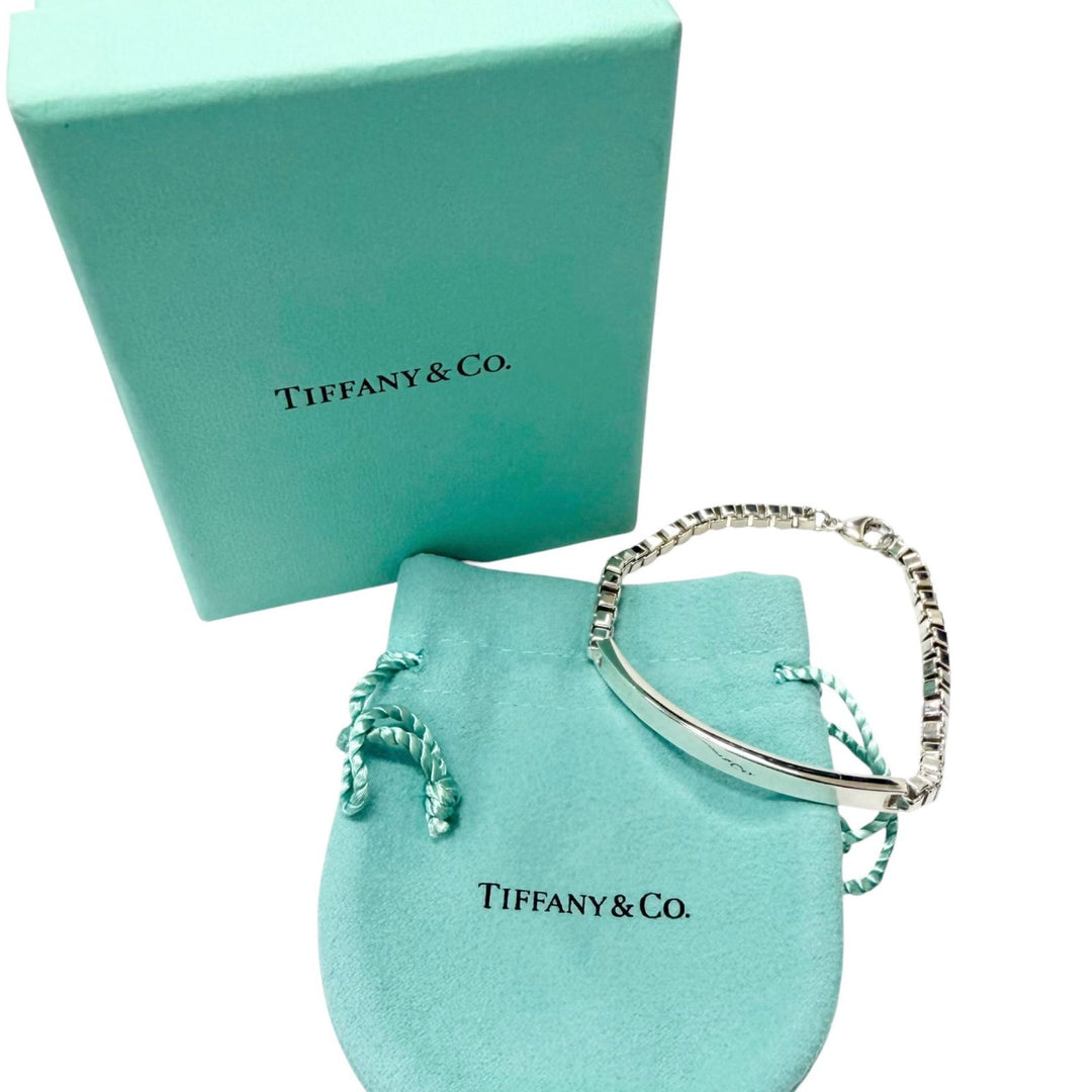 Excellent TIFFANY&Co. Venetian ID Bracelet Accessories Silver AG925