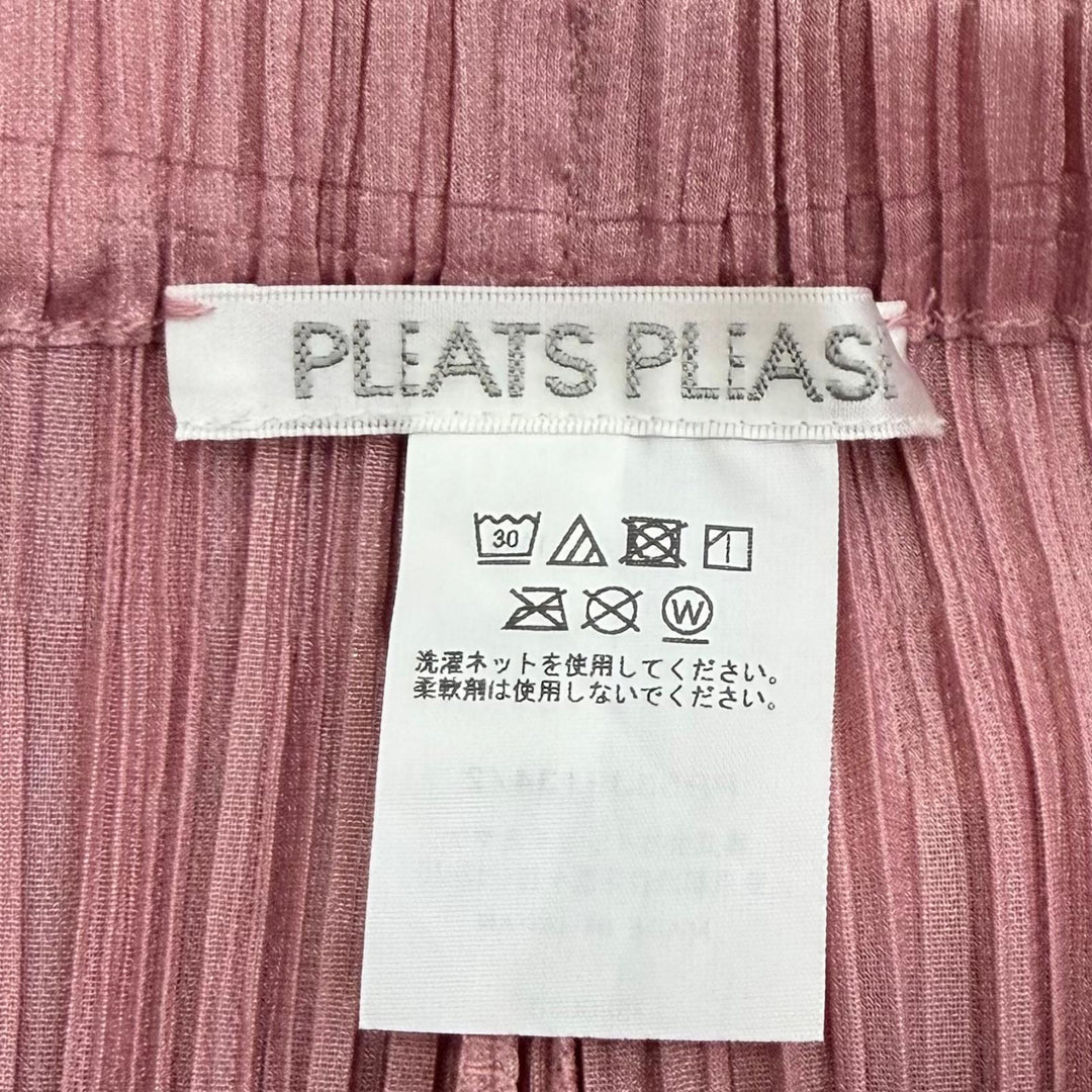 Excellent PLEATS PLEASE Pants Pleated pink polyester Women 2 PP53JF134