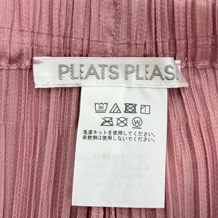 Excellent PLEATS PLEASE Pants Pleated pink polyester Women 2 PP53JF134