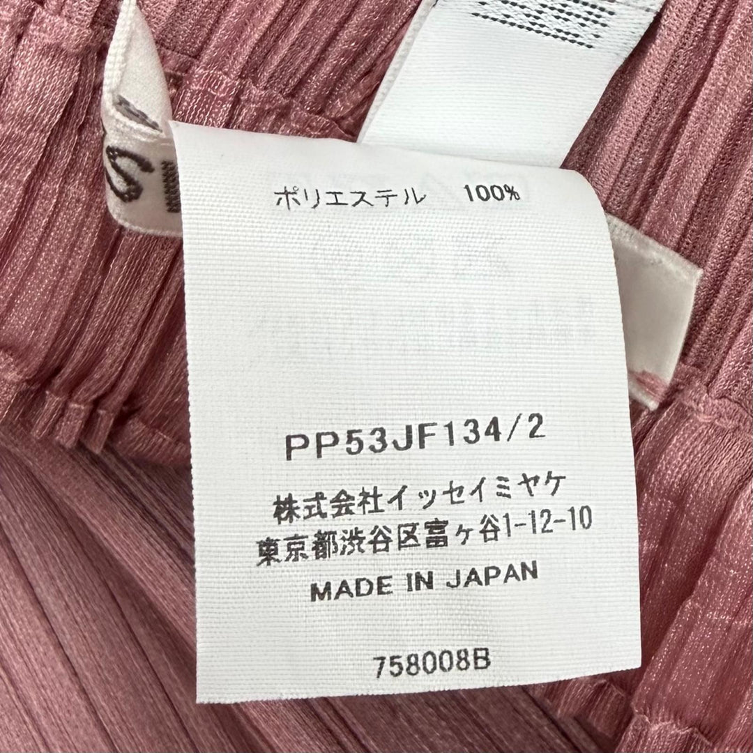 Excellent PLEATS PLEASE Pants Pleated pink polyester Women 2 PP53JF134