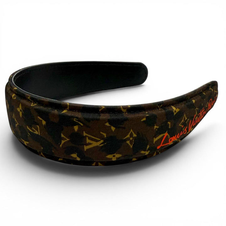 Excellent LOUIS VUITTON Katyusha LV Safari Headband Monogram leather M03612