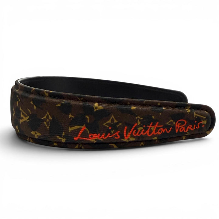 Excellent LOUIS VUITTON Katyusha LV Safari Headband Monogram leather M03612