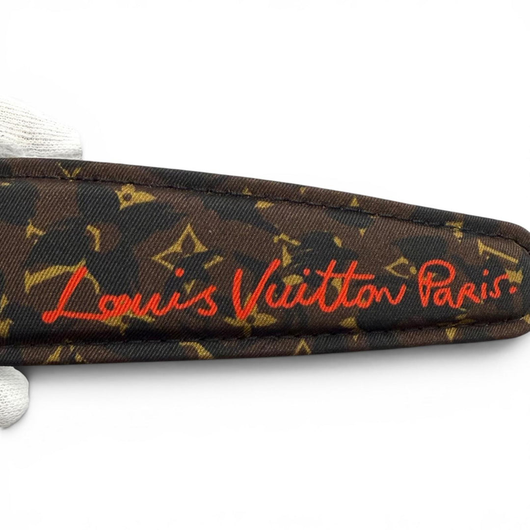 Excellent LOUIS VUITTON Katyusha LV Safari Headband Monogram leather M03612