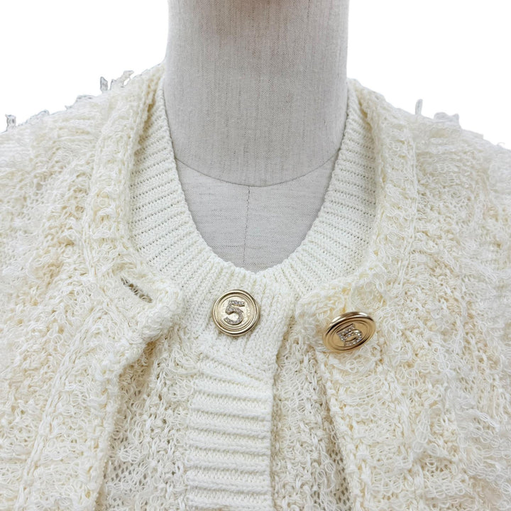 CHANEL 21S Runway Complete 3-Piece Look Cardigan Vest Skirt 36/36/38