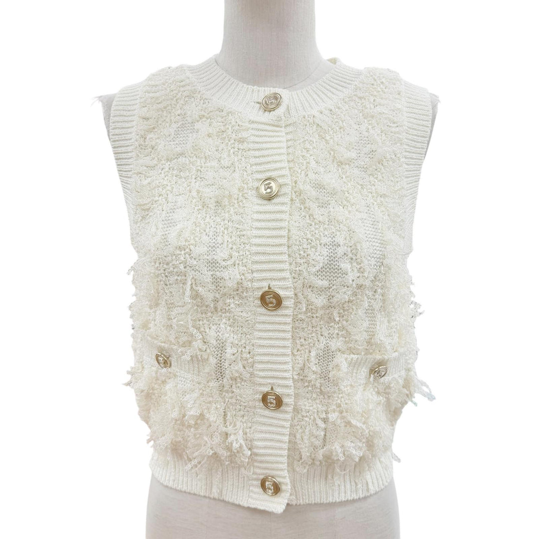 CHANEL 21S Runway Complete 3-Piece Look Cardigan Vest Skirt 36/36/38