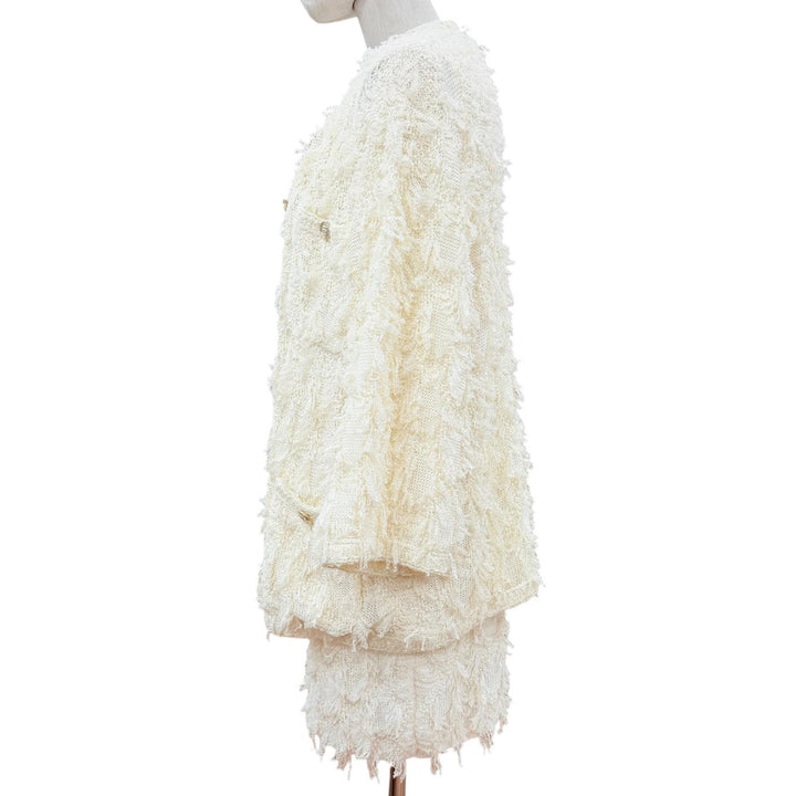 CHANEL 21S Runway Complete 3-Piece Look Cardigan Vest Skirt 36/36/38