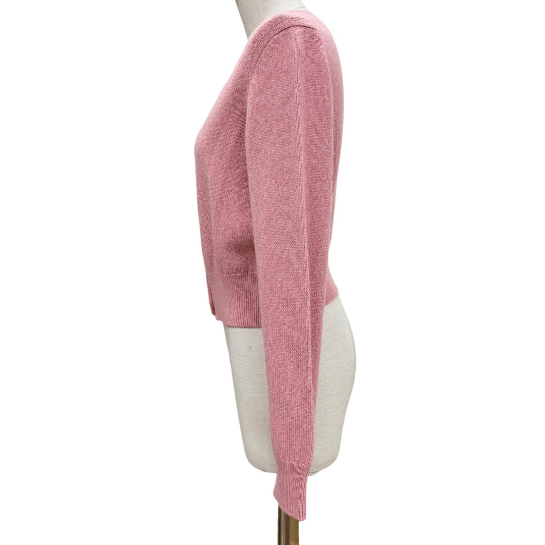 Pristine CHANEL cardigan pink cashmere Women 40 P77545