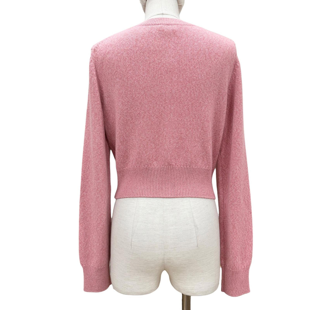 Pristine CHANEL cardigan pink cashmere Women 40 P77545
