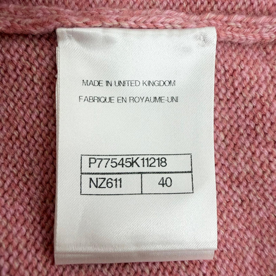 Pristine CHANEL cardigan pink cashmere Women 40 P77545