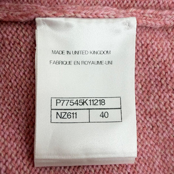 Pristine CHANEL cardigan pink cashmere Women 40 P77545
