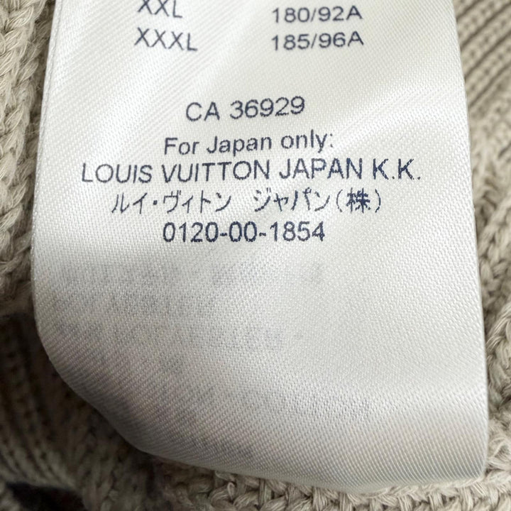 Pristine LOUIS VUITTON knit Stitched Teddy Beige cotton mens S 1A8P3Z