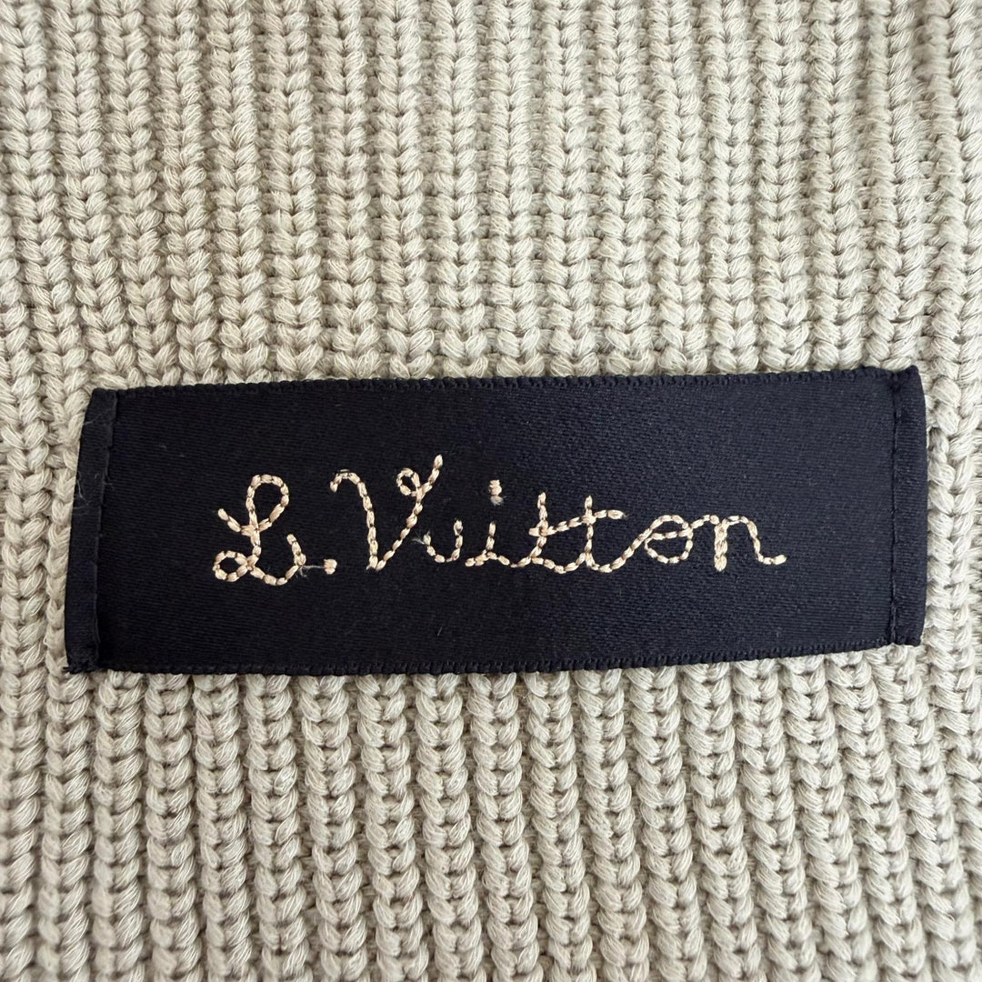 Pristine LOUIS VUITTON knit Stitched Teddy Beige cotton mens S 1A8P3Z