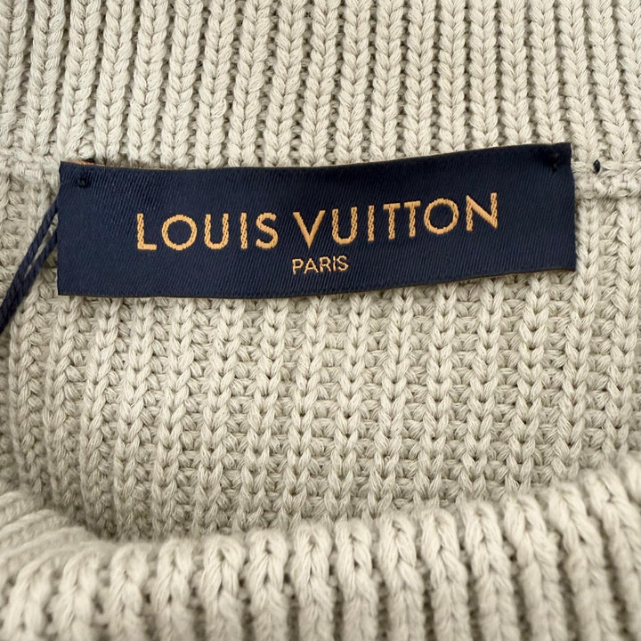 Pristine LOUIS VUITTON knit Stitched Teddy Beige cotton mens S 1A8P3Z