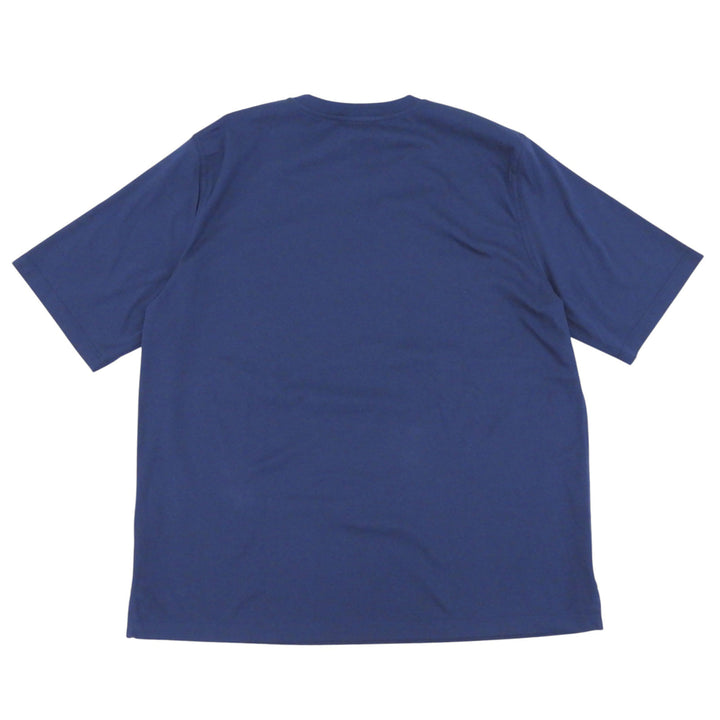 Pristine HERMES Short sleeve T-shirt Leather H Logo Crew Neck Navy L H657800HA60