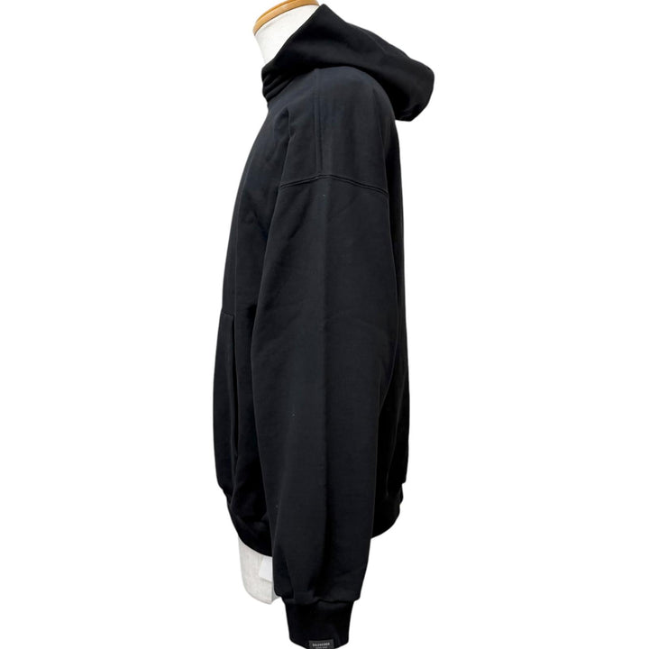 Pristine BALENCIAGA hoodie GARDE-ROBE Pullover black cotton