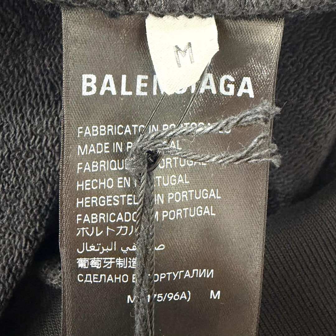Pristine BALENCIAGA hoodie GARDE-ROBE Pullover black cotton