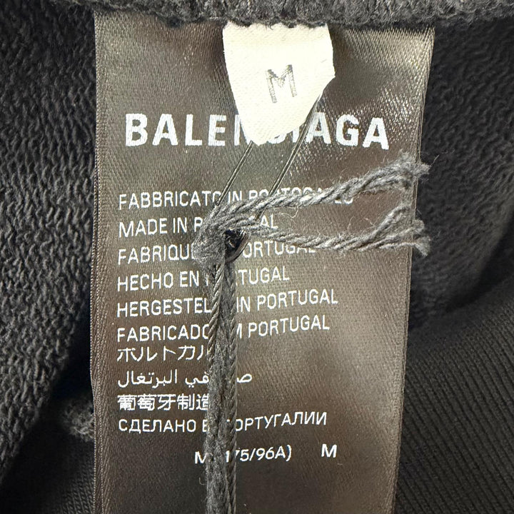 Pristine BALENCIAGA hoodie GARDE-ROBE Pullover black cotton