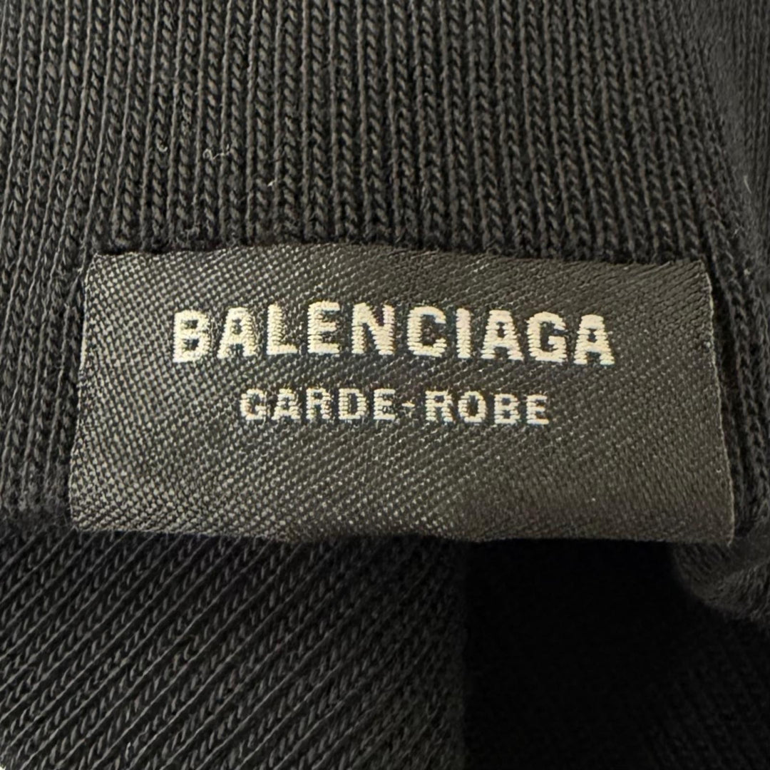 Pristine BALENCIAGA hoodie GARDE-ROBE Pullover black cotton